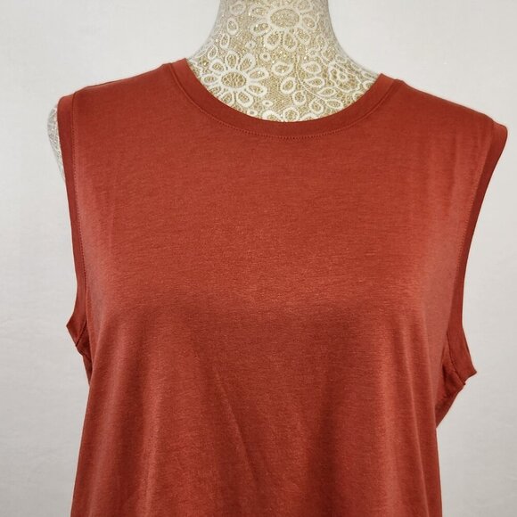 Quince Women's M Rust Cotton Modal Muscle Tank Basics Base Layer Casual Capsule - Picture 3 of 14